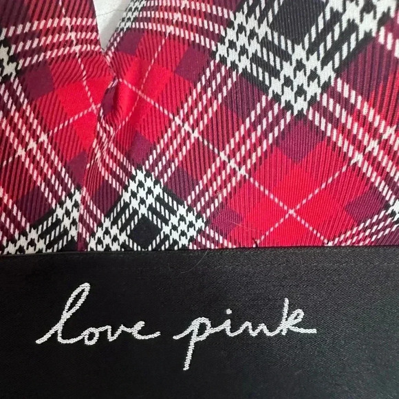 Pink Victoria’s Secret wear anywhere lightly lined red plaid bra size 34DD - Picture 6 of 11